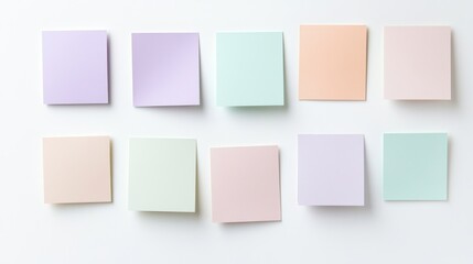 A wall of colorful sticky notes with different colors and sizes