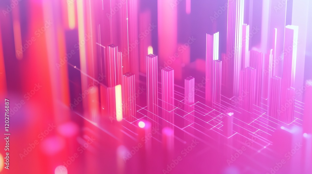 Poster colorful abstract patterns create a vivid visual experience in a digital environment