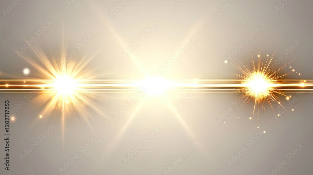 Poster light transitions and lens flares on a solid background generative ai