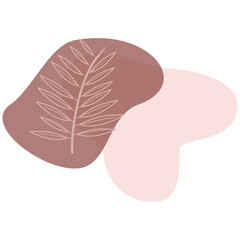 Aesthetic blob, bloob with leave vector