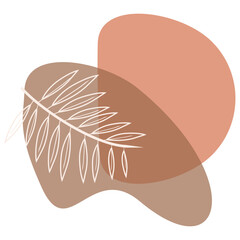 Aesthetic blob, bloob with leave vector