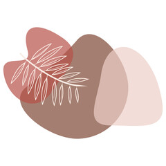 Aesthetic blob, bloob with leave vector