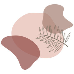 Aesthetic blob, bloob with leave vector