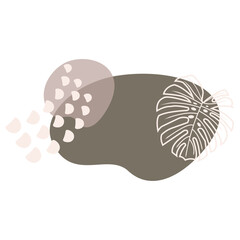 Aesthetic blob, bloob with leave vector