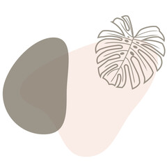 Aesthetic blob, bloob with leave vector