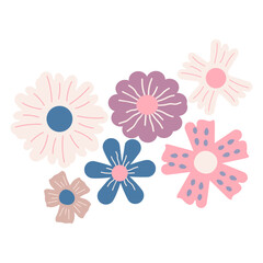 Aesthetic flowers vector
