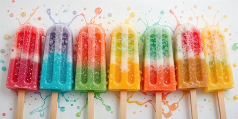 "Summer Bliss: A Burst of Colorful Popsicle Delights"