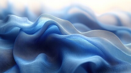 Obraz premium Soft, flowing blue fabric creates a serene and tranquil visual effect.