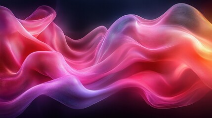 Obraz premium Abstract flowing waves of vibrant colors creating a dynamic visual experience.