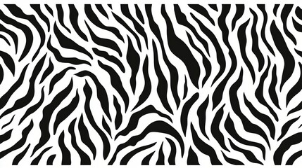 Seamless black and white zebra stripe pattern.