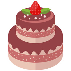 Cute cake vector