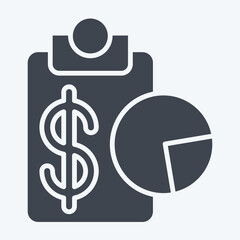Icon Budget Plan. related to Savings symbol. glyph style. design editable