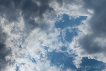 Dark clouds appear in angry approaching storm.  Environment, Ecology and Climate Change background texture.