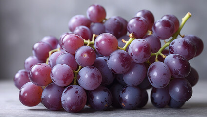 Fototapeta premium Close up of a bunch of ripe red grapes. Healthy food, fruit, vitamin, nutrition concept.