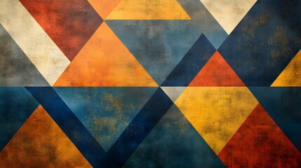 Abstract Geometric Triangle Pattern Artwork