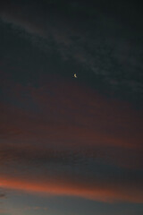 A late evening night sky just after sunset.