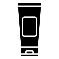 Face wash tube, skincare bottle glyph solid icon
