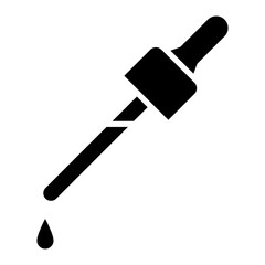 Pipette glyph solid icon