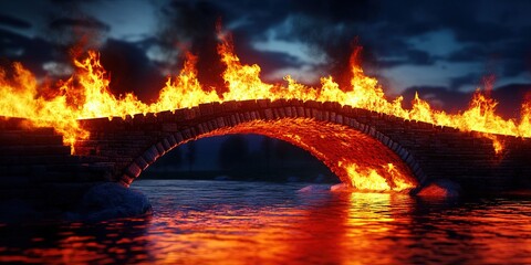 burning bridge 