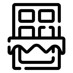 Chocolate Bar Icon in Flat Style Suitable for Web, Apps, Presentation, or Printable Meanings