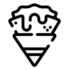 Crepes Icon in Flat Style Suitable for Web, Apps, Presentation, or Printable Meanings