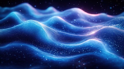 Obraz premium Abstract waves of light and color create a dreamy, ethereal atmosphere.