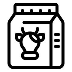 Milk Icon in Flat Style Suitable for Web, Apps, Presentation, or Printable Meanings