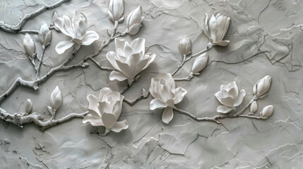 flowers on a wooden background