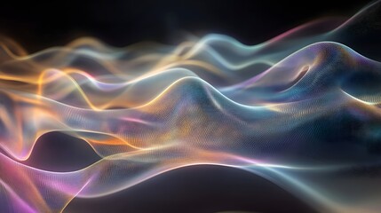 Obraz premium Abstract Colorful Waveform Digital Art Design