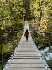Lady on bridge