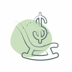 Obraz premium Icon Retirement Fund. related to Savings symbol. Color Spot Style. design editable