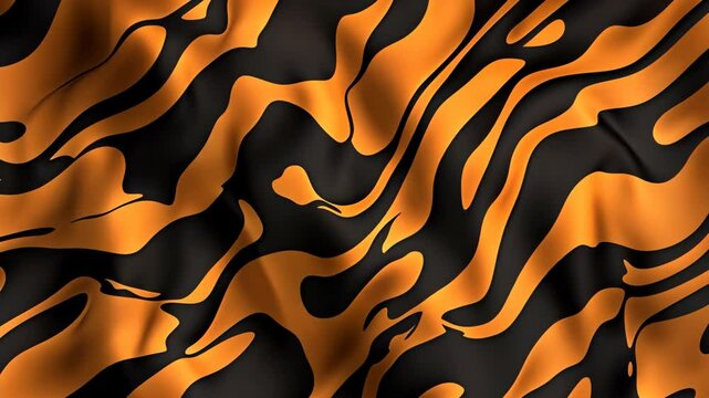 Bold tiger stripe pattern in vibrant orange and deep black colors reflecting modern design aesthetics