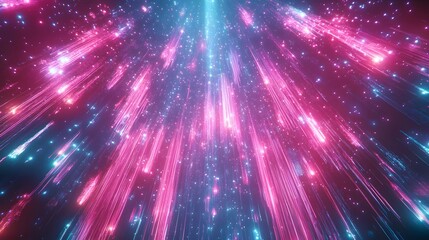 Pink and Blue Light Streaks Abstract Background