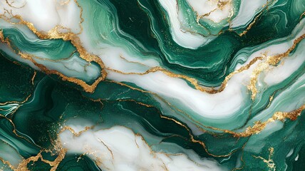 Obraz premium green white marble pattern background