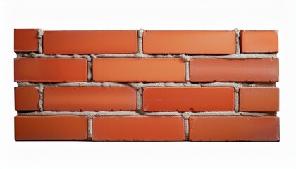 Close-up of a freshly laid brick wall.