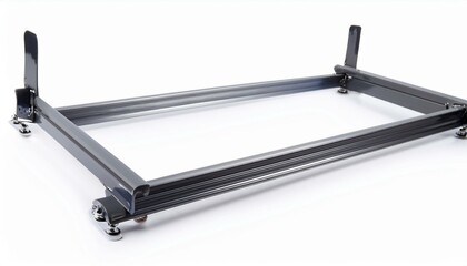 Sleek gray metal frame with smooth lines and a modern aesthetic.