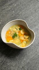 vegetable soup in a bowl
