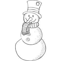 snowman with scarf