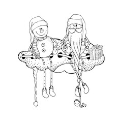 illustration of a couple