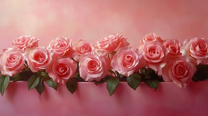 Beautiful pink roses blooming in soft light floral arrangement nature