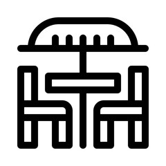 Cafe table line icon
