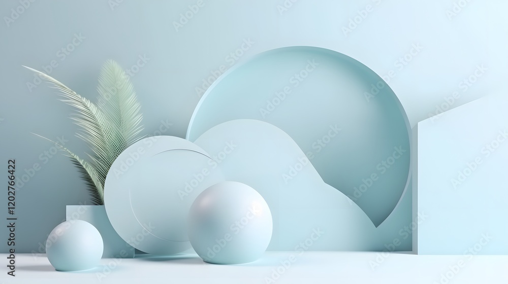 Poster creative abstract design elements minimalist space 3d art calm environment close-up view modern aest