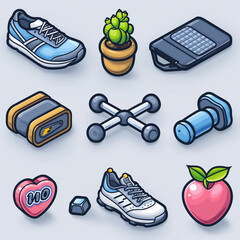 sport icons set