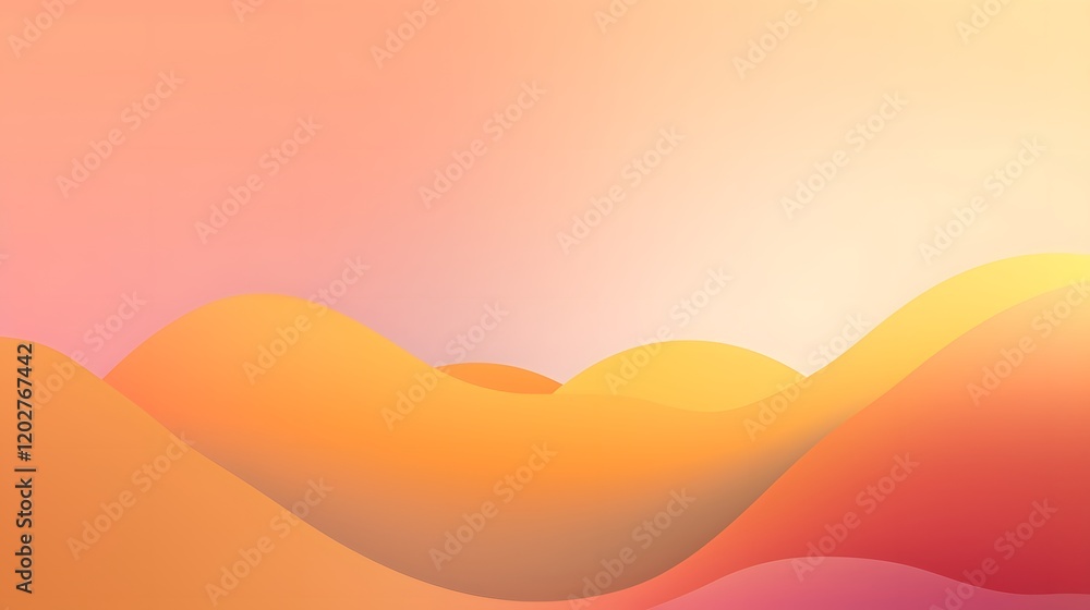Poster exploring abstract waves digital art vibrant color palette creative studio close-up view modern desi