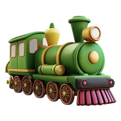 Colorful cartoon steam locomotive toy model