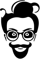 April Fool's Day illustration art with a black and white theme