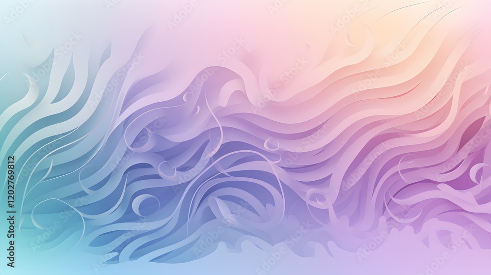 Poster fluid abstract waves digital art colorful background artistic environment soft viewpoint visual harm
