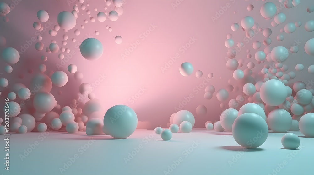 Aufkleber dynamic sphere motion abstract space 3d visuals studio environment close-up modern art concept