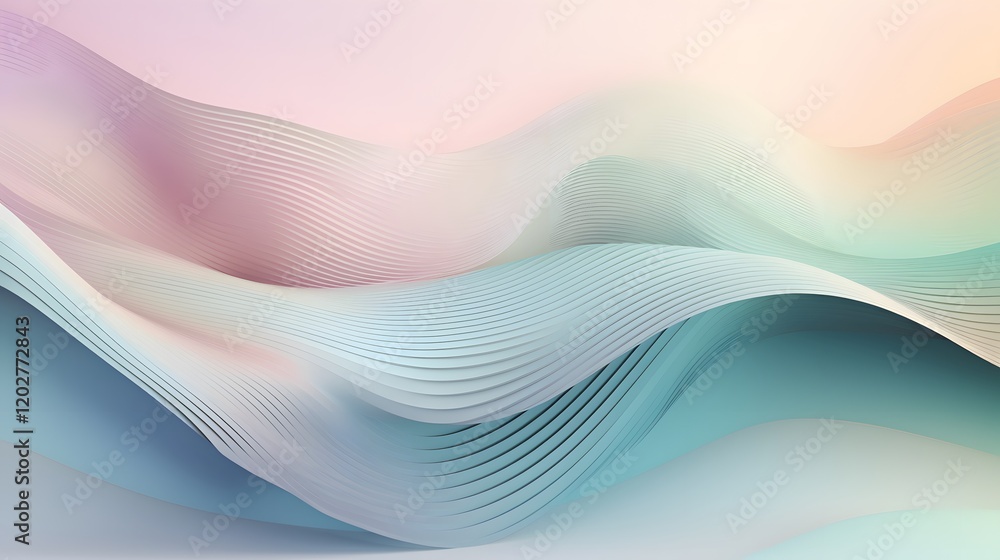 Poster dynamic waves of colorful patterns abstract art studio digital design modern aesthetic aerial view v