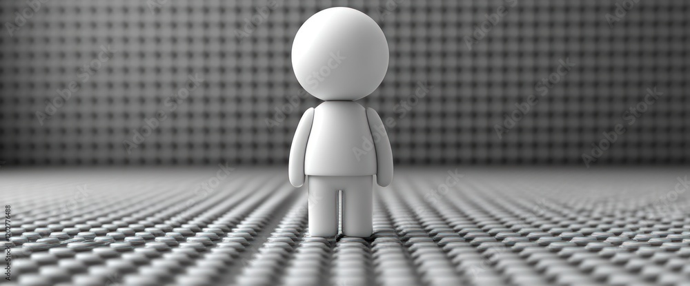 Poster 3d figure on textured surface, background pattern. abstract concept